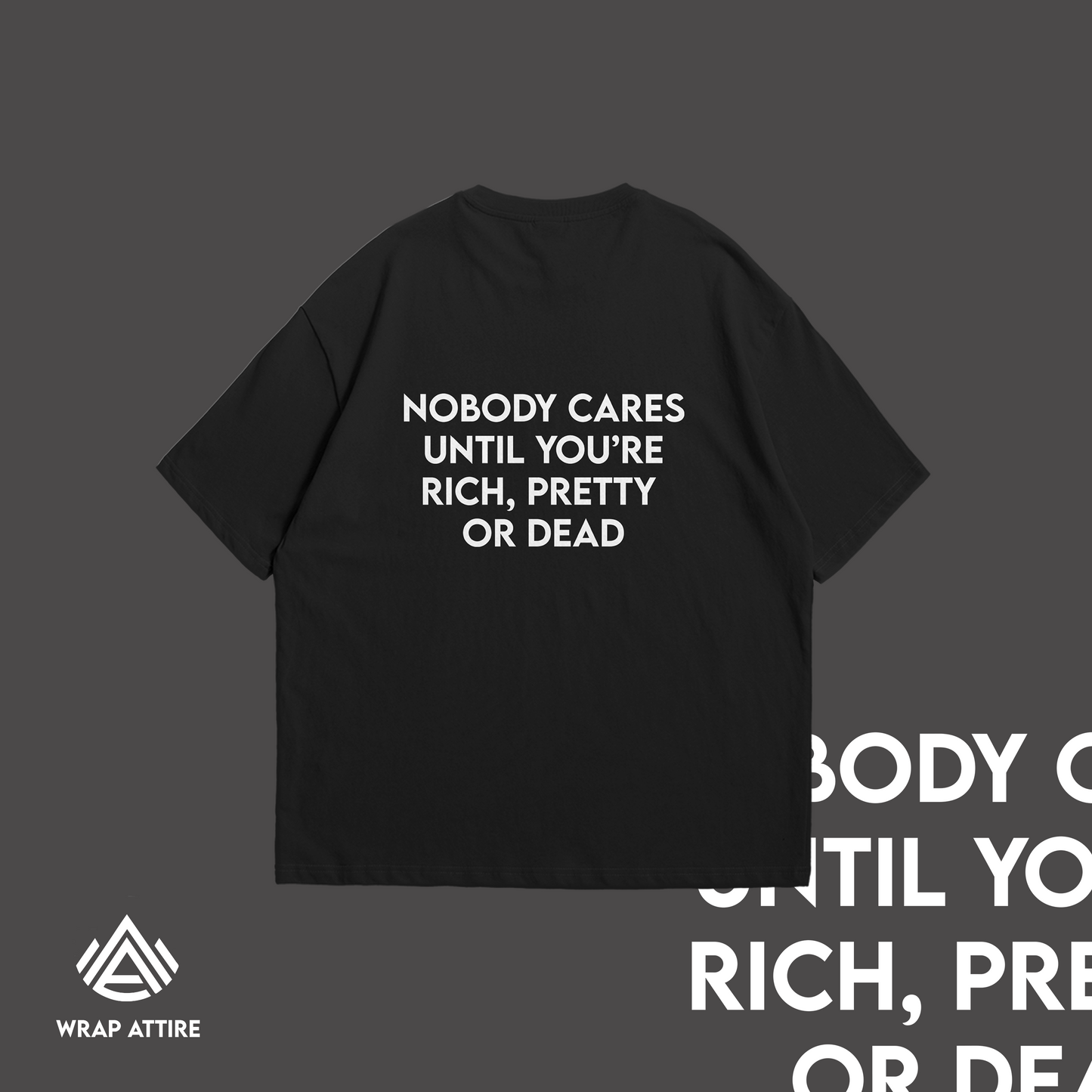 NOBODY CARES OVERSIZED TEE