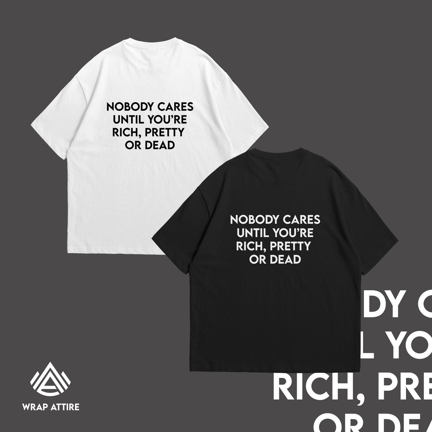 NOBODY CARES OVERSIZED TEE