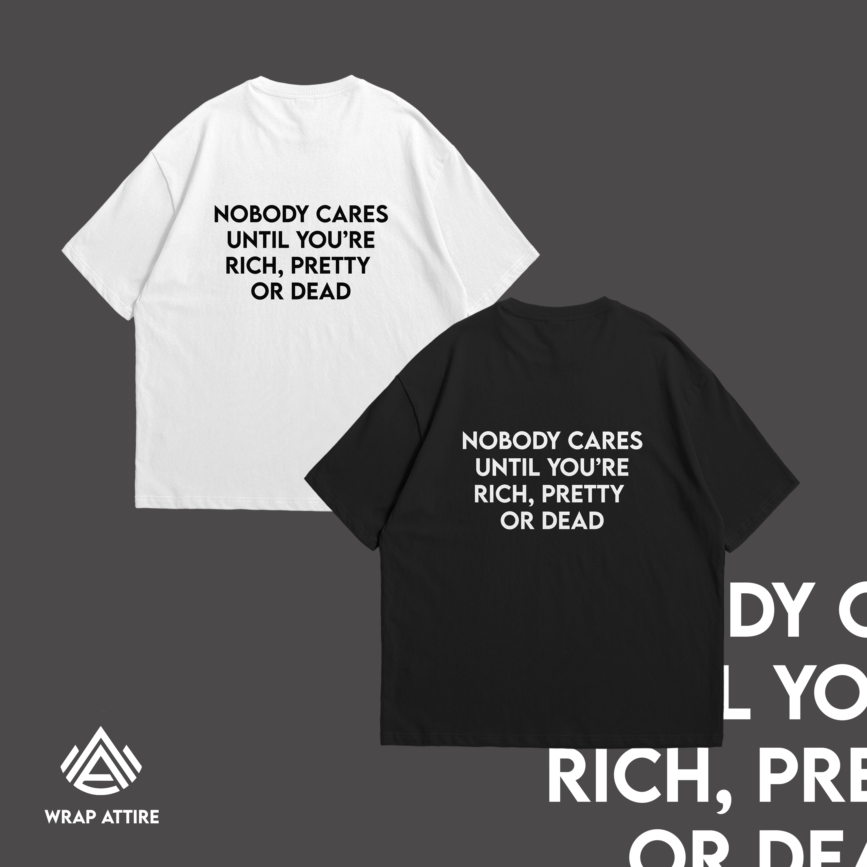 NOBODY CARES OVERSIZED TEE
