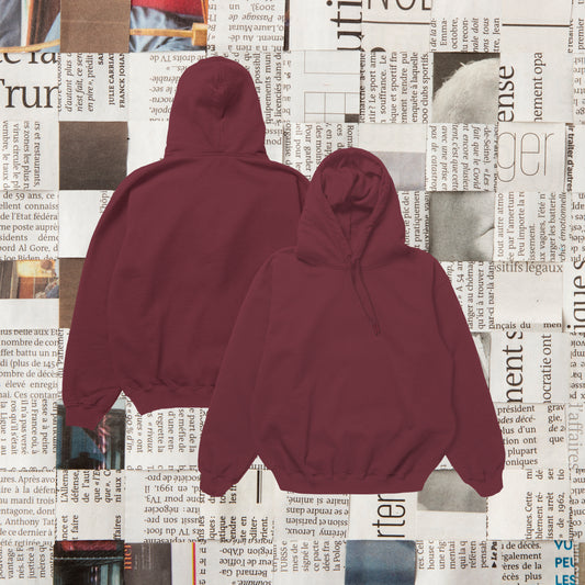 MAROON PLAIN HOODIE