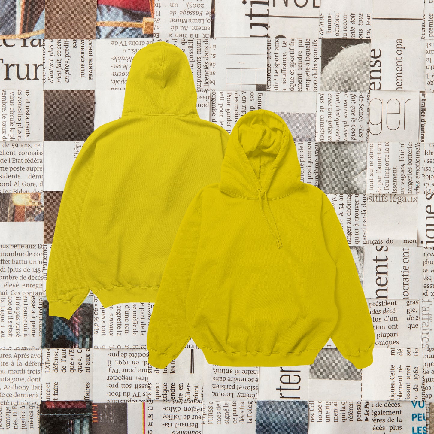 YELLOW PLAIN HOODIE