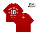 WRAP ATTIRE VARSITY OVERSIZED TEE