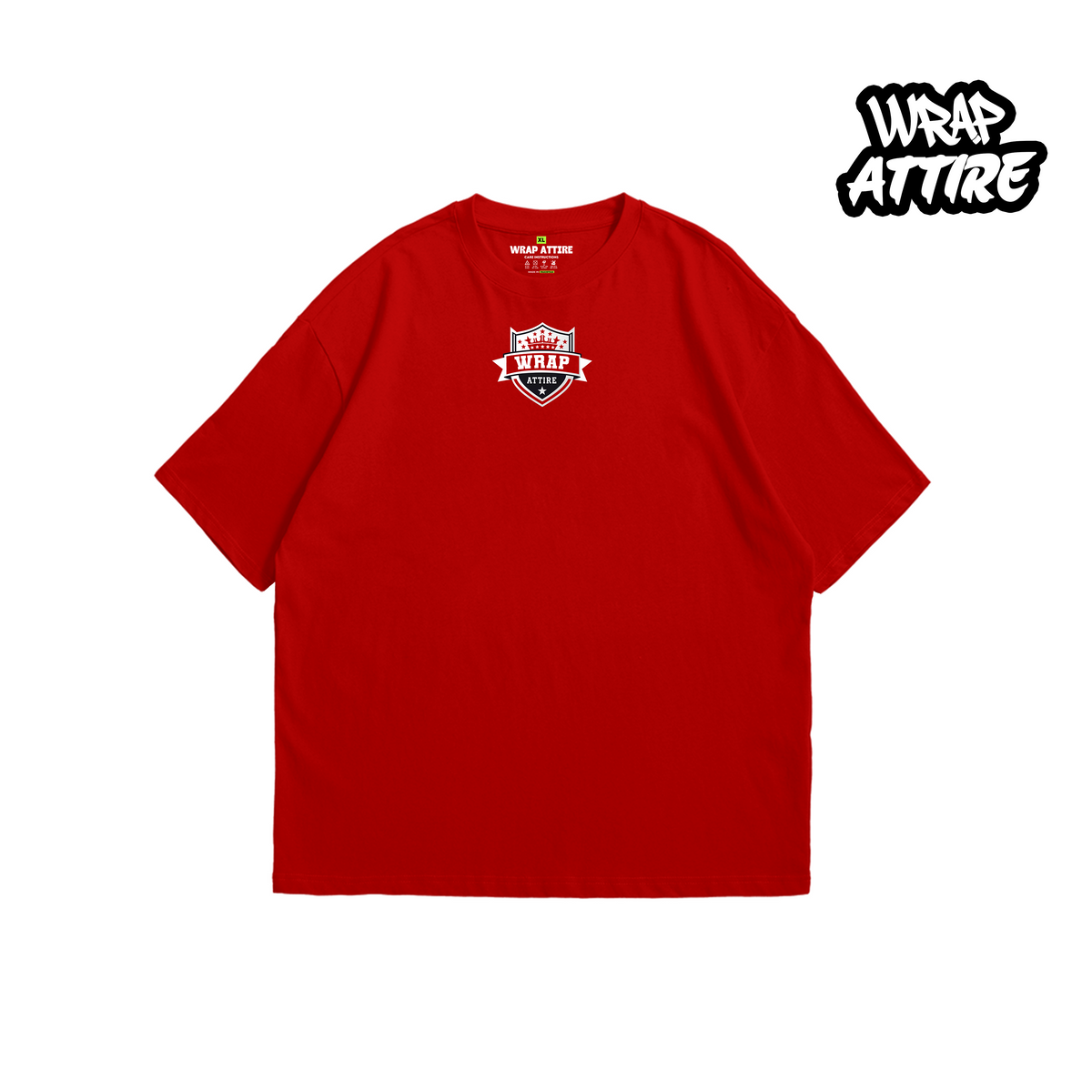 WRAP ATTIRE VARSITY OVERSIZED TEE